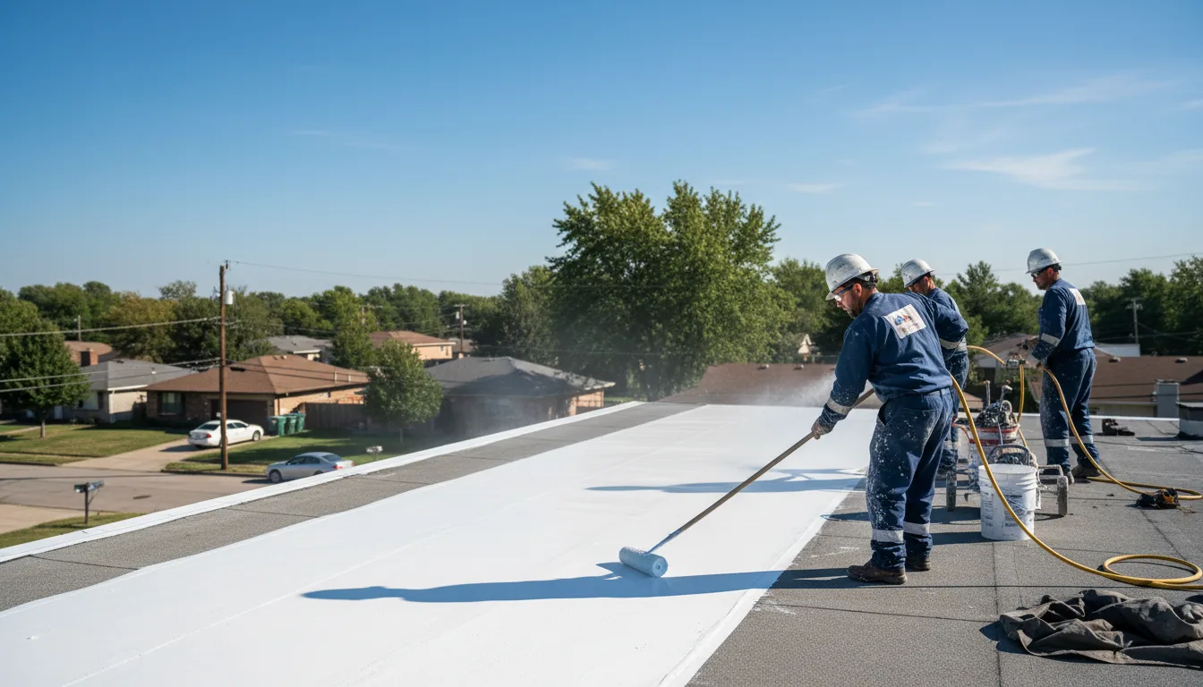 Commercial roof coating in Marion, IL near me